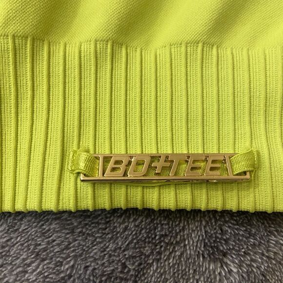 Bo+Tee Ribbed Waist Scoop Neck Sports Bra In Green XS - Picture 6 of 8